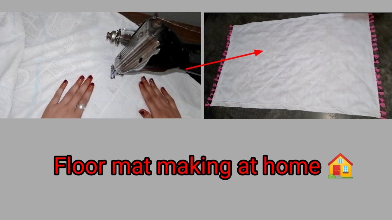 How to make floor mat /floor mat making at home floormat YouTube