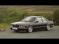 BMW E24 post restoration drive on North York moors