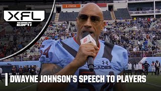 Dwayne Johnson addresses Vegas and Arlington players ahead of kickoff | XFL on ESPN