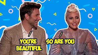 Video thumbnail of "Bradley Cooper Can't Keep His Eyes Off Lady Gaga"