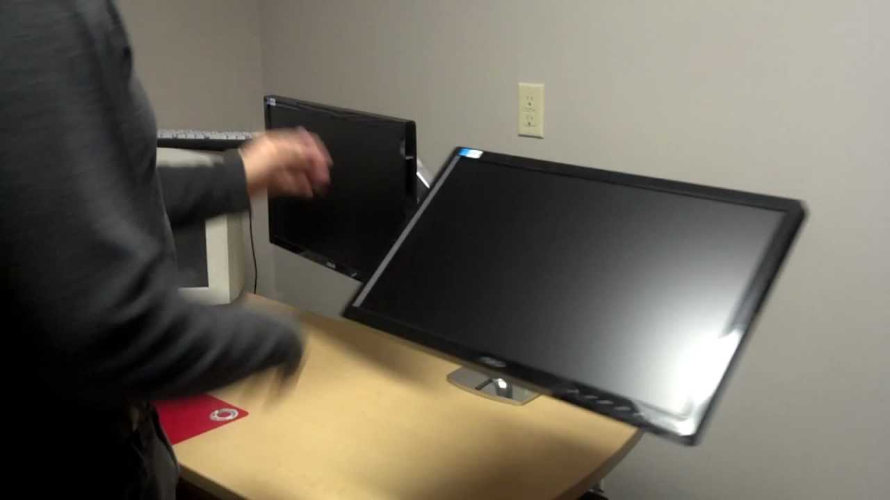 ergotron lx dual stacking arm articulation demonstration youtube