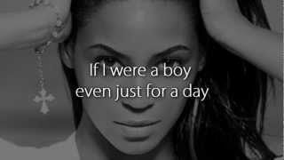 Beyonce - If I Were A Boy lyrics on screen HD chords