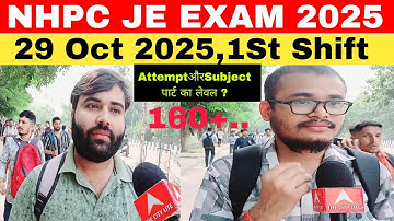 NHPC JE Exam Review 2025#NHPC JE Exam analysis 2025