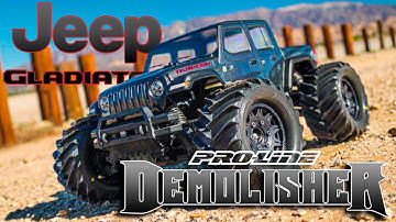 Pro-Line Jeep Gladiator Rubicon Clear Body and Demolisher 2.8" Tires