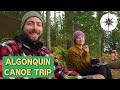 Algonquin Park September Canoe Trip- dutch oven baking, trout fishing & fall colours!