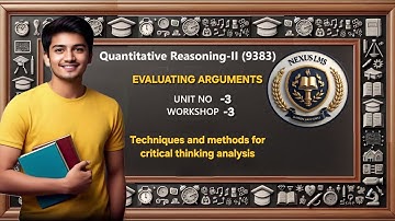 Quantitative Reasoning-II | 9383| Unit 3 | Evaluating Arguments Explain in Urdu | AIOU BS Accounting