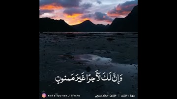 مقاطع انستجرام قرآن"قصيرة"❤️|سورة القلم
