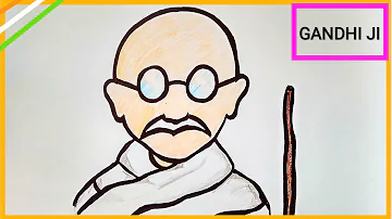 Mahatma Gandhi Drawing Easy || How To Draw MAHATMA GANDHI || Gandhi Ji Drawing Easy || Mousumi Zone