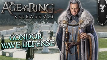 Age of the Ring mod 7.3 | The Gondor Wave Defense | Custom map!