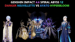 Baizhu buffed my HYPERBLOOM! No heal FURINA? Genshin Impact 4.6 Spiral Abyss 12