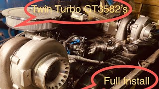 Ep. 5 TWIN Turbo Full Install - 1977 Ford F-150 - 351W - Header Fab, -AN Line Build, Oil Pan Tap by OperationRV 1,149 views 1 year ago 26 minutes