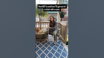 How NOT to and how TO get out of a chair with a cane #physicaltherapy #caregiver #seniorcare  #howto