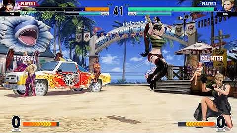 Yuri (as Lady Choi) vs King (Party Dress) | KOFXV mods | CPU vs CPU