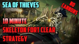Sea of Thieves - 10 Minute Skeleton Fort Clear Method (2-4 Players)