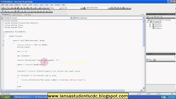 Basic concept implementation in c# to find ODD or EVEN Numbers