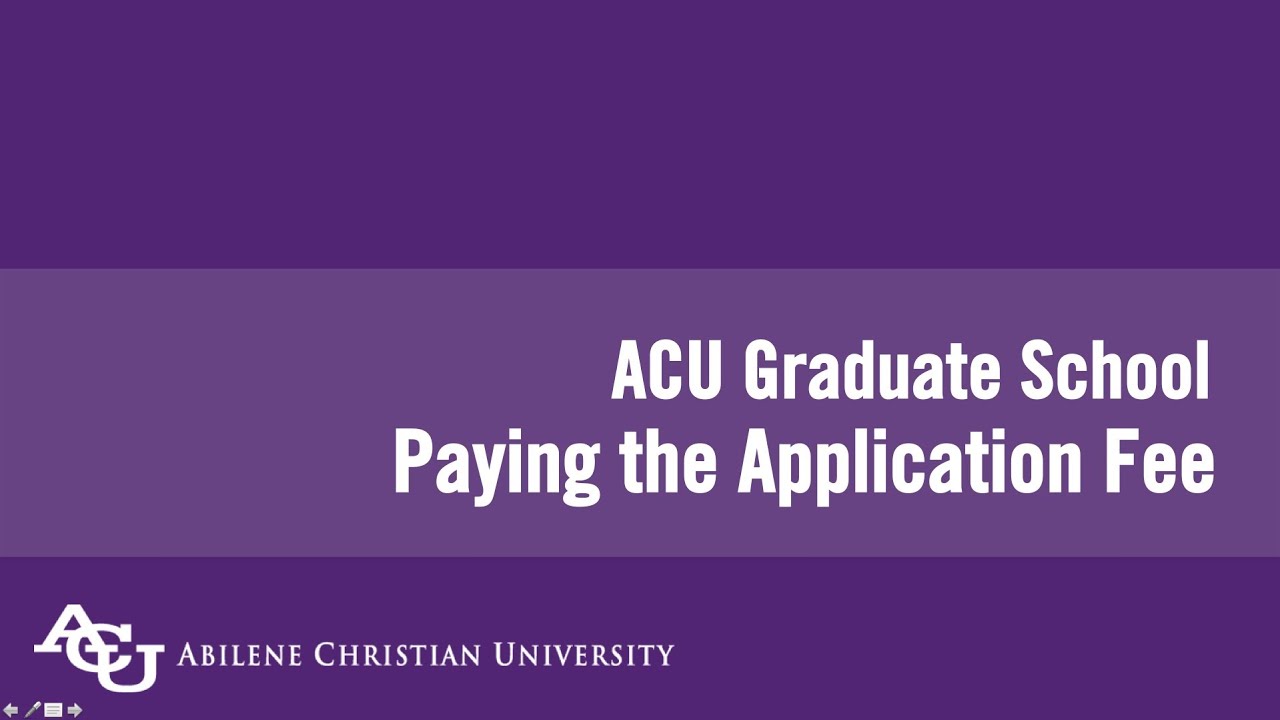 Paying The Application Fee ACU Graduate School YouTube paying-the-application-fee-acu-graduate-school-youtube