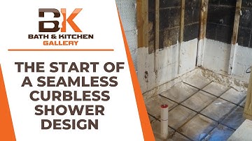 The Start Of A Seamless Curbless Shower Design | Bath & Kitchen Gallery