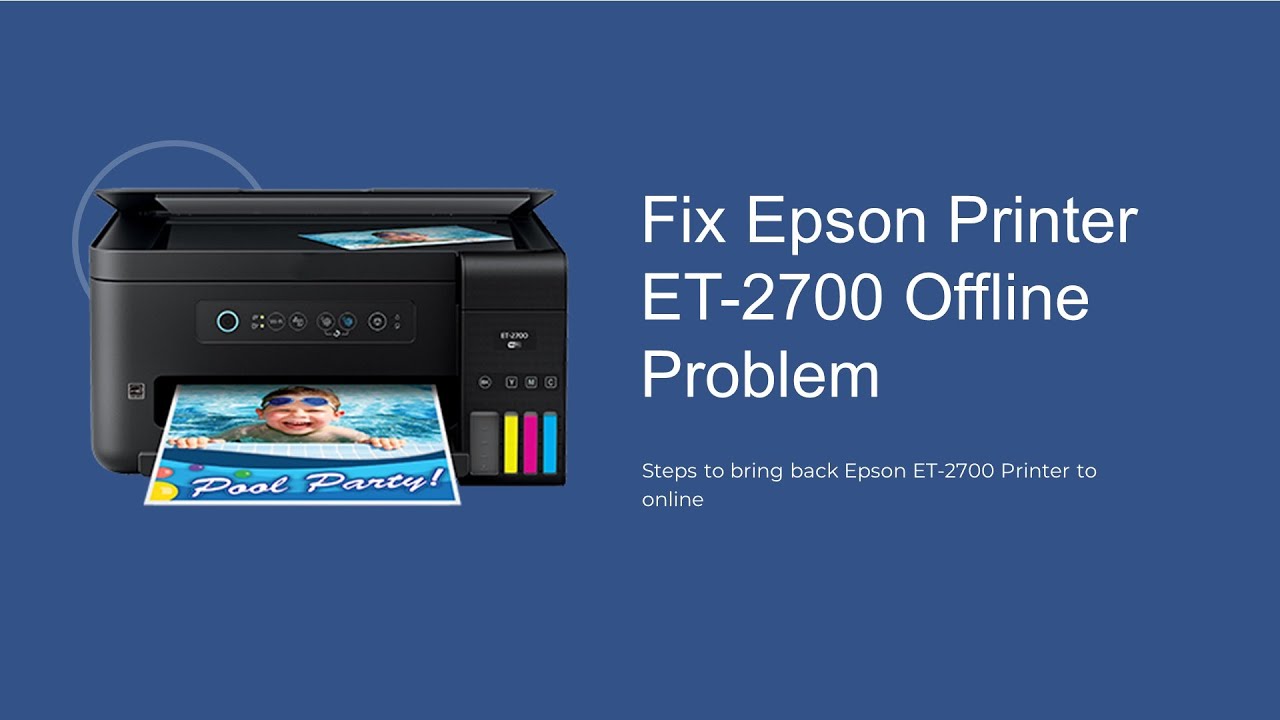 How to Change the Epson ET 2700 Printer from Offline to Online YouTube