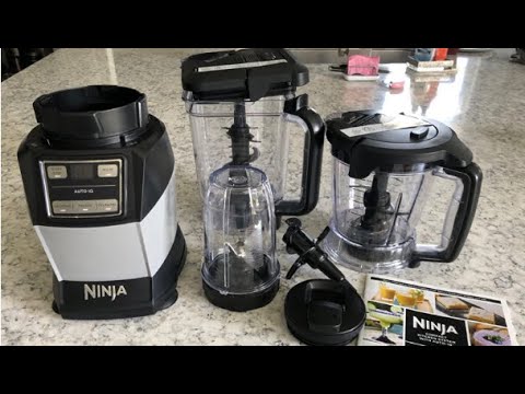 Ninja AMZ493BRN Compact Kitchen System, 1200W, 3 Functions for Smoothies,  Dough & Frozen Drinks with Auto-IQ, 72-oz.* Blender Pitcher, 40-oz.  Processor Bowl & 1…