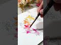 Painting watercolor flower arrangement #shorts #art