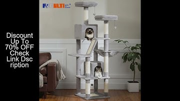 Large Cat Tree Tall Cat Tower for Indoor Cats Multi-Level Plush Cat Condo with Scratching Posts Scra