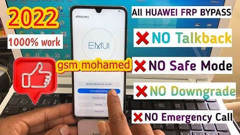All HUAWEI FRP Bypass  And Emergency backup Not Working Safe mode Fix EMUI 11 New Method 2022