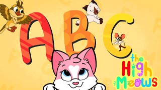 ABC Song in English and French SingAlong | The High Meows kids songs