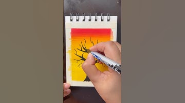 Doms brush pens blending scenery #simpledrawing #art #beginners #stepbystep #tutorial #forkids #diy