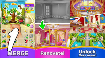 Merge Hotel : Makeover Design Gameplay Walkthrough #1 (Android, IOS)