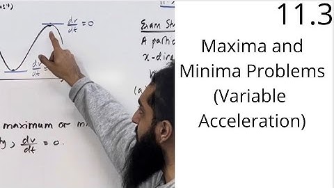 Edexcel AS Level: 11.3 Maxima and Minima Problems (Maximum and Minimum Velocity)