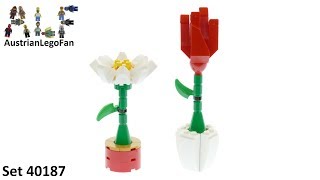 LEGO SET 40187 2018 FLOWERS RED ROSE AND WHITE DAISY *NEW* FLOWER DISPLAY 