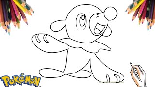 Desenhos de Pokémon Popplio - Como desenhar Pokémon Popplio passo