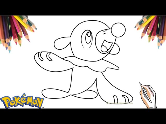 Desenhos de Pokémon Popplio - Como desenhar Pokémon Popplio passo