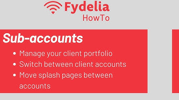 Create and manage sub-accounts