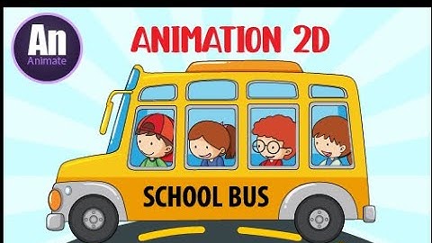 Adobe Animate CC 2022 BUS Animation  Vehicle Animation  2d animation class 2