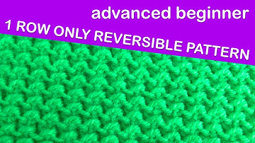 ONLY 1 ROW! This knitting pattern is very easy!