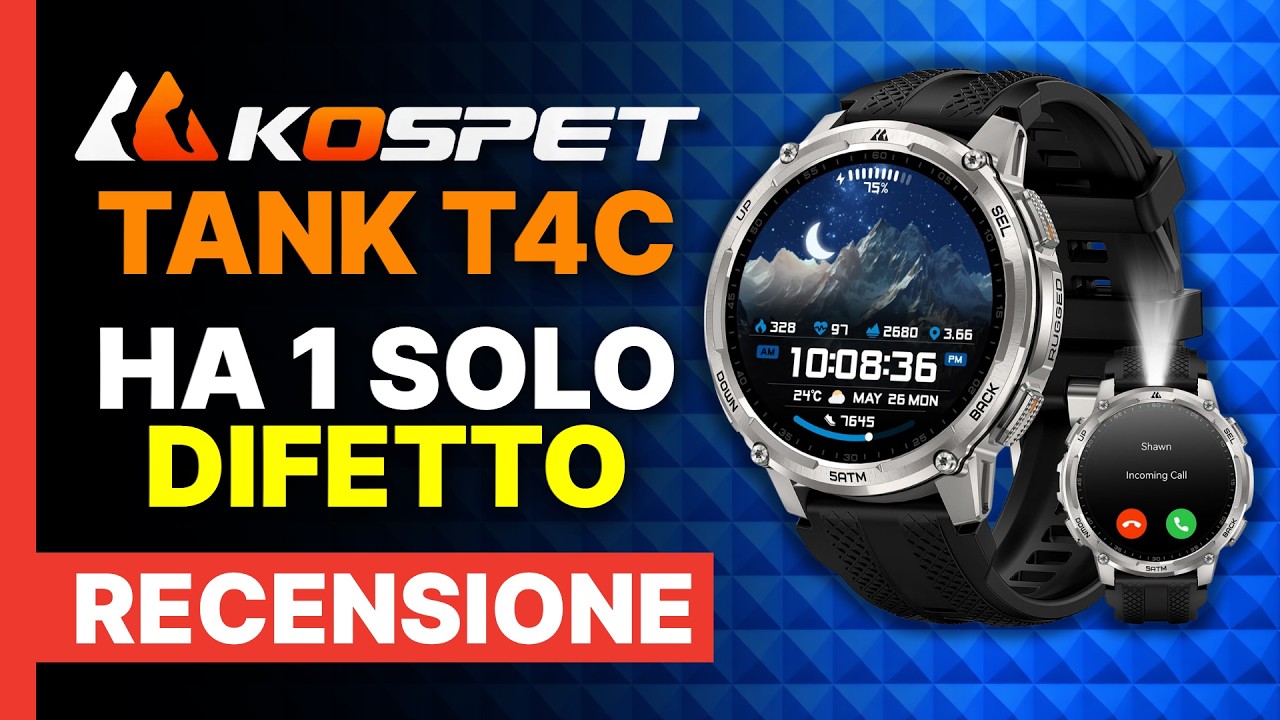 KOSPET Tank T4C Smartwatch con GPS,Corpo robusto in metallo completo KOSPET Tank T4C Smartwatch con GPS,Corpo robusto in metallo completo