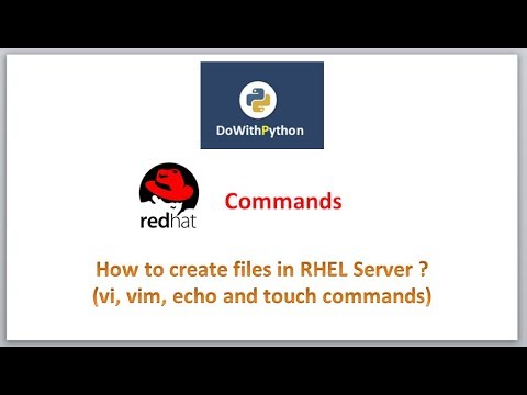 RHEL Commands | video-4| How to create files in RHEL ? - YouTube