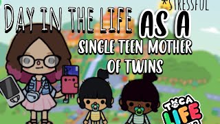 DAY IN THE LIFE OF A SINGLE TEEN MOTHER OF TWINS *Stressful* ? // toca boca  // toca world