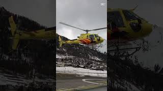 HeliBernina&#39;s AS350 B3 Ecureuil: Sporty Landing in the Swiss Alps