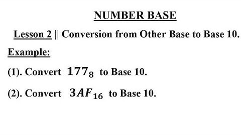 NUMBER BASE || Lesson 2: Conversion of Numbers From Other Base to Base 10. #viralvideo #obidient