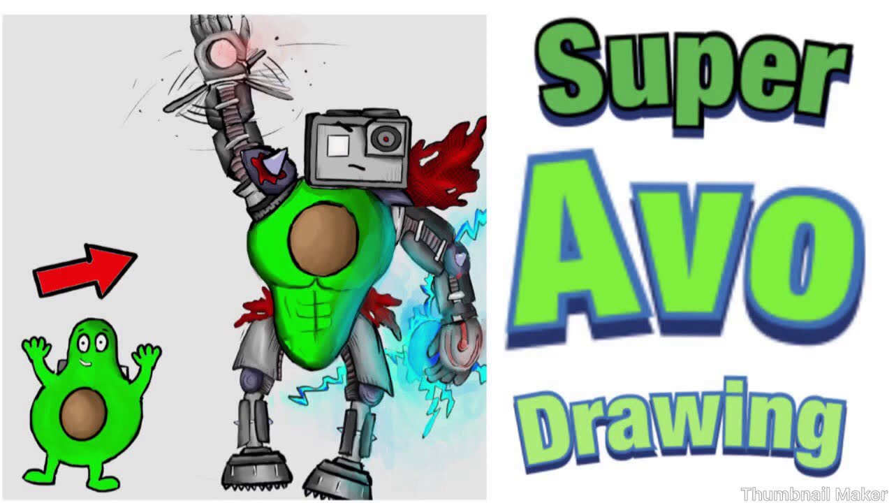 Super Avocado Drawing ~ one of my favorite Characters +digital art using procreate 🥑🎨😂