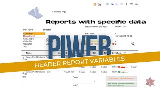 Header report variables in PiWeb