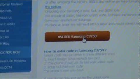 How to unlock samsung C3750 whit sim-unlock.net
