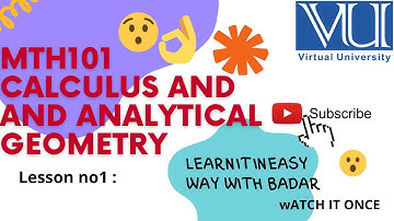 #MTH101 MTH101 Lecture 1 Coordinates, Graphs and Lines with easy method in one video