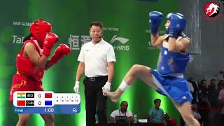 🔴 Kareena Kaushik  🇮🇳 vs 🔵 Xiaowei Wu 🇨🇳 60 kg (Final) 17th World Wushu Championship 2025, Brazil