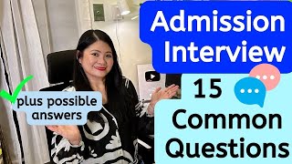 15 College Admission Interview Questions | College Entrance Q&A screenshot 3