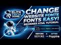 How to Change Font Style in Website Using HTML | Beginner Friendly Tutorial | Elite Tech Zone
