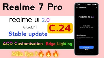 Realme 7 Pro android 11 stable update. Realme 7 pro AOD customisation,Edge lighting 🔥🔥🔥