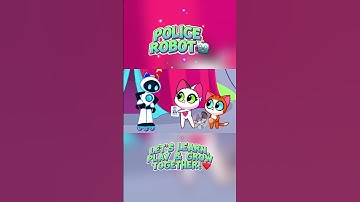Police Robot 🤖 Let’s Learn, Play & Grow Together!❤️ #animation #kids